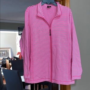 Women’s Jones New York pink/white knit jacket